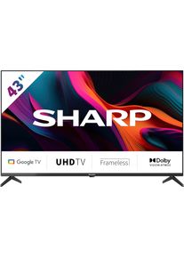 Sharp LED-Fernseher »4T-C43GLx« 108 cm/43 ′′ Smart-TV 4K Ultra HD in schwarz, Größe 43 ′′