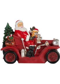 MyFlair Möbel & Accessoires Weihnachtsfigur »Weihnachtsdeko rot« im Auto in rot, Größe B/H/T: 23,5 cm x 18 cm x 11 cm