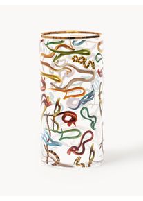 Seletti Vas i Glas Snakes, H 30 cm Transparent, Flerfärgad Glas Ø 15 x H 30 cm