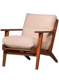 Livetastic Sessel , Naturfarben , Holz , Akazie , massiv , 71x86x71 cm , abwischbar , Wohnzimmer, Sessel, Sonstige Sessel