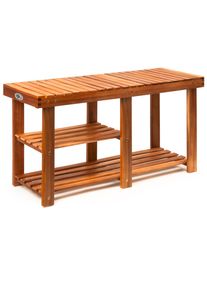 Casaria P&oacute;łka na buty i Ławka Drewno akacjowe 2w1