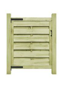 vidaXL Puerta de valla madera de pino impregnada verde 100x100 cm