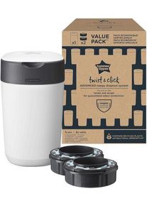 Tommee Tippee Twist & Click Advanced Windeleimer | weiß | 2 Kassetten