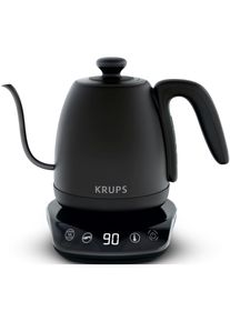 Krups , Wasserkocher &raquo;BW9238 Caf&eacute; Control Gooseneck&laquo; 1 l 1200 W Schwanenhals-Auslauf, 1 L, digitale Anzeige, 8 Einstellungen , Schwarz Matt