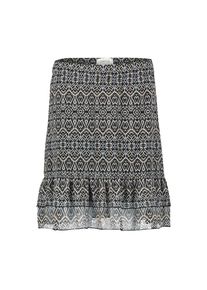 Cartoon , Stufenrock »Stufenrock mit Gummizug« , Schwarz/Grün , 34 , 34 , Passform: Weich fallend