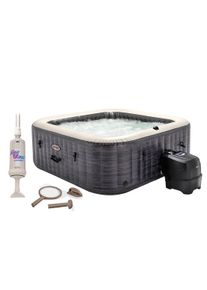 Marimex | V&iacute;riv&yacute; baz&eacute;n Pure Spa Greystone Deluxe Bubble Spa 4 NP + v&yacute;hodn&yacute; set pr&iacute;slu&scaron;enstva | 19900148