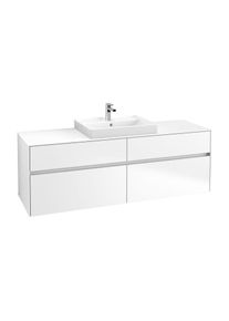 Villeroy & Boch Villeroy & Boch Collaro Waschtischunterschrank C02500MS 160x54,8x50cm, Waschtisch mittig, White Matt