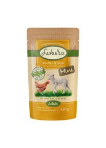 Lukullus Adult Mini sans céréales 6 x 150 g .- volaille, agneau