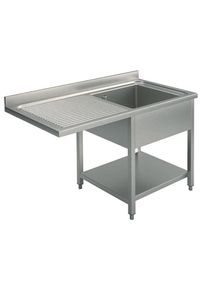 Plonge passage lave-vaisselle ECO 12x7 avec 1 bac à droite | Professionnel | HoReCa | CHR