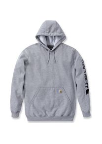 Carhartt, Herren, Pullover, Sweatshirt Logo Heather Grey/Black Gr.L, Grau, (L)