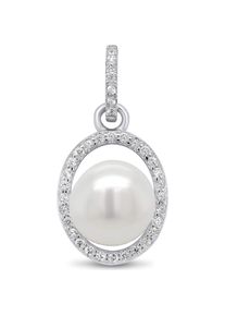 Brilio, Kettenanhänger, Silver - Elegant silver pendant with zircons and PT02 pearl