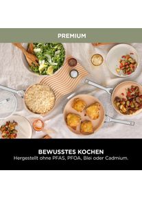 Ninja Extended Life Keramik 5-teiliges Suppen- und Stieltopfset CW95000DE, Pfanne + Kochtopf, Grau