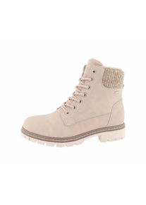 Tom Tailor Schnürboots mit Glitzerdetails - Damen - Gr. 42 - beige