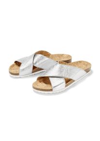 Tchibo - Komfortsandale - Damen - Gr. 41 - silber