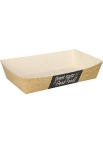 Papstar Pommes-Frites-Trays "pure" "Good Food"ittel, Einwegbehälter, Beige