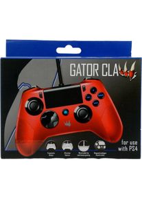 ORB Playstation 4 - Gator Claw Wired Controller (Red) () (PS4), Gaming Controller, Rot