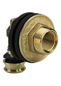 Viega Raxofix Wanddurchf&uuml;hrung 647759 16mmxRp 1/2xG 3/4x18, Siliziumbronze, mit SC-Contur, winklig