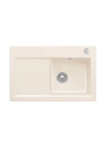 Villeroy & Boch Villeroy und Boch Subway Flächenbündige Spüle 67142FKR Becken rechts, mit Ablaufgarnitur und Exzenterbetätigung, Crema