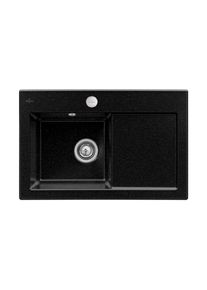 Villeroy & Boch Villeroy und Boch Subway Flächenbündige Spüle 67722FJ0 Becken links, mit Ablaufgarnitur und Exzenterbetätigung, Chromit