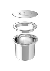 Blanco Abfalleimer 512471 integriert, mit Deckel, Edelstahl, Einbau fl&auml;chenb&uuml;ndig