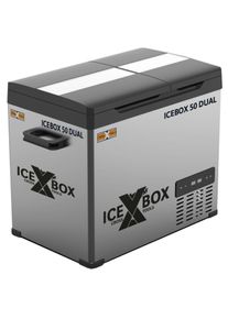 T.I.P. CROSS TOOLS Dualzone K&uuml;hlbox 39 Liter - Kompressor-Gefrierbox, bis -20&deg;C, App-Steuerung, ICEBOX 50 DUAL, 68064