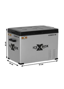 T.I.P. CROSS TOOLS K&uuml;hlbox 37 Liter - Kompressor-Gefrierbox, bis -20&deg;C, tragbar, App-Steuerung, ICEBOX 40, 68061