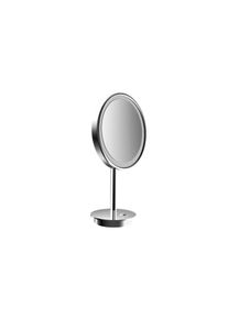 Emco Pure LED-Rasier-/Kosmetikspiegel 109406009 &Oslash; 203 mm, rund, Vergr&ouml;&szlig;erung 3-fach, Standmodell, chrom