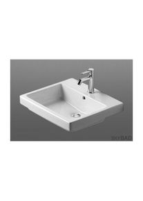 Duravit Einbau-Waschtisch Vero 50 x 46,5 cm, w WG, Einb. v. ob., 3 HL