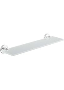 nie wieder bohren nwb Glasablage Pro 020 P0220045 chrom, Glas satiniert, mit Befestigungstechnik