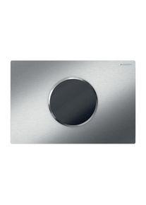 Geberit WC-Steuerung 115909SN6 Batteriebetrieb, 2-Mengen-Sp&uuml;lung, verschraubbar, Edelstahl geb&uuml;rstet