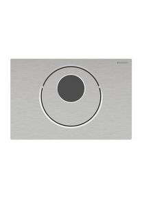 Geberit WC-Steuerung 115891SN6 Batteriebetrieb, 2-Mengen-Sp&uuml;lung, Edelstahl geb&uuml;rstet