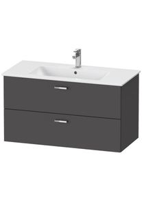 Duravit XBase Waschtisch-Unterschrank XB612204949 100x55,2x47,5cm, graphit matt, 2 Schubk&auml;sten