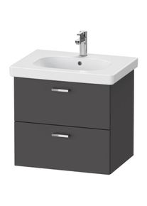 Duravit XBase Waschtisch-Unterschrank XB618904949 60x56x45,8cm, graphit matt, 2 Schubk&auml;sten
