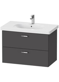 Duravit XBase Waschtisch-Unterschrank XB619004949 80x56x45,8cm, graphit matt, 2 Schubk&auml;sten