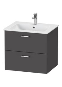 Duravit XBase Waschtisch-Unterschrank XB612004949 60x55,2x47,5cm, graphit matt, 2 Schubk&auml;sten