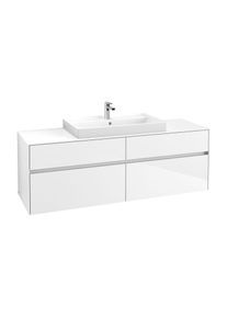 Villeroy & Boch Villeroy & Boch Collaro Waschtischunterschrank C02800DH 160x54,8x50cm, Waschtisch mittig, Glossy White
