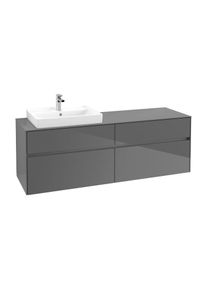 Villeroy & Boch Villeroy & Boch Collaro Waschtischunterschrank C02200FP 160x54,8x50cm, Waschtisch links, Glossy Grey