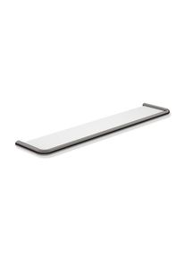 HEWI Serie 480 Ablage 480.03.00070EC mit Glasplatte, PVD beschichtet, schwarzchrom gl&auml;nzend