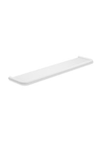 HEWI Serie 480 Ablage 480.03.00060DX mit Glasplatte, pulverbeschichtet wei&szlig; tiefmatt