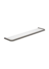 HEWI Serie 480 Ablage 480.03.00060SC mit Glasplatte, pulverbeschichtet dunkelgrau perlglimmer tiefmatt