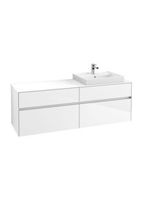 Villeroy & Boch Villeroy & Boch Collaro Waschtischunterschrank C02300DH 160x54,8x50cm, Waschtisch rechts, Glossy White