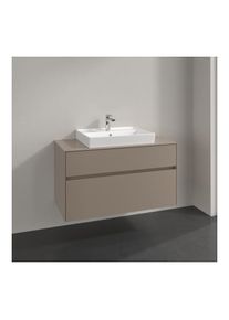 Villeroy & Boch Villeroy und Boch Collaro Waschtischunterschrank C01900VM 100x54,8x50cm, Waschtisch mittig, taupe