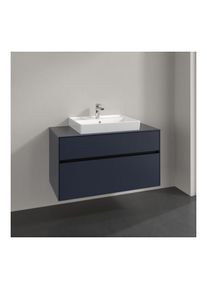 Villeroy & Boch Villeroy und Boch Collaro Waschtischunterschrank C01900VQ 100x54,8x50cm, Waschtisch mittig, marine blue