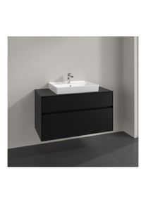 Villeroy & Boch Villeroy und Boch Collaro Waschtischunterschrank C01900VL 100x54,8x50cm, Waschtisch mittig, volcano black