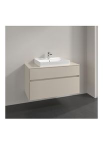 Villeroy & Boch Villeroy und Boch Collaro Waschtischunterschrank C01900VN 100x54,8x50cm, Waschtisch mittig, cashmere grey