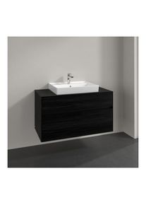 Villeroy & Boch Villeroy und Boch Collaro Waschtischunterschrank C01900AB 100x54,8x50cm, Waschtisch mittig, black oak