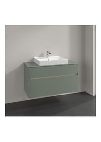 Villeroy & Boch Villeroy und Boch Collaro Waschtischunterschrank C01900AF 100x54,8x50cm, Waschtisch mittig, soft green