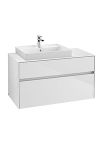 Villeroy & Boch Villeroy & Boch Collaro Waschtischunterschrank C01700DH 100x54,8x50cm, Waschtisch links, Glossy White