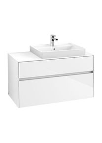 Villeroy & Boch Villeroy & Boch Collaro Waschtischunterschrank C01800DH 100x54,8x50cm, Waschtisch rechts, Glossy White