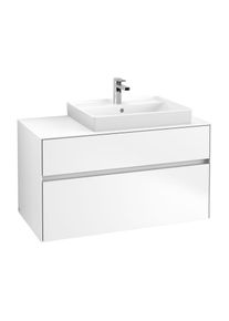 Villeroy & Boch Villeroy & Boch Collaro Waschtischunterschrank C01800MS 100x54,8x50cm, Waschtisch rechts, White Matt